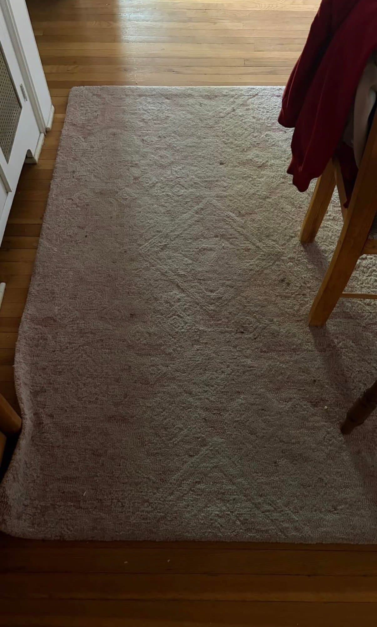 Pink and White Rug