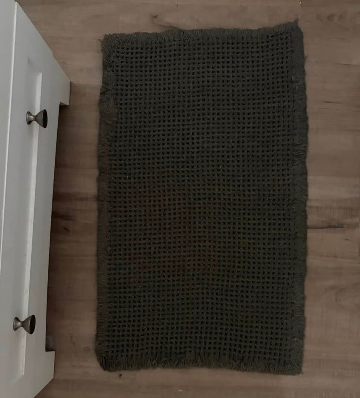Dark Grey Waffle Bath Mat